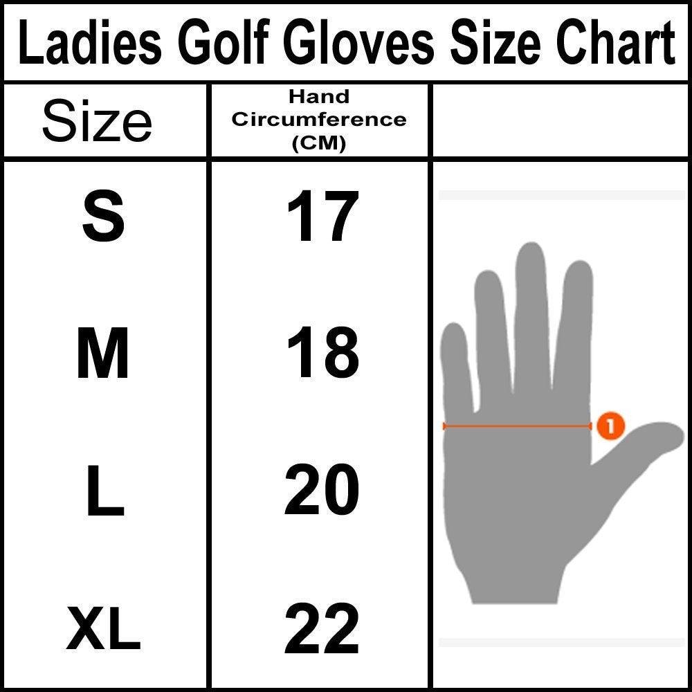 New Women Golf Gloves Cabretta Leather White Purple