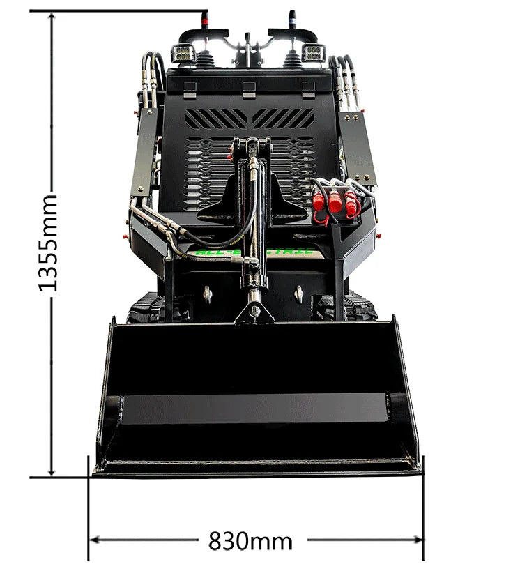 72V 16.4kWh Lithium Electric Mini Track Loader Skid Steer