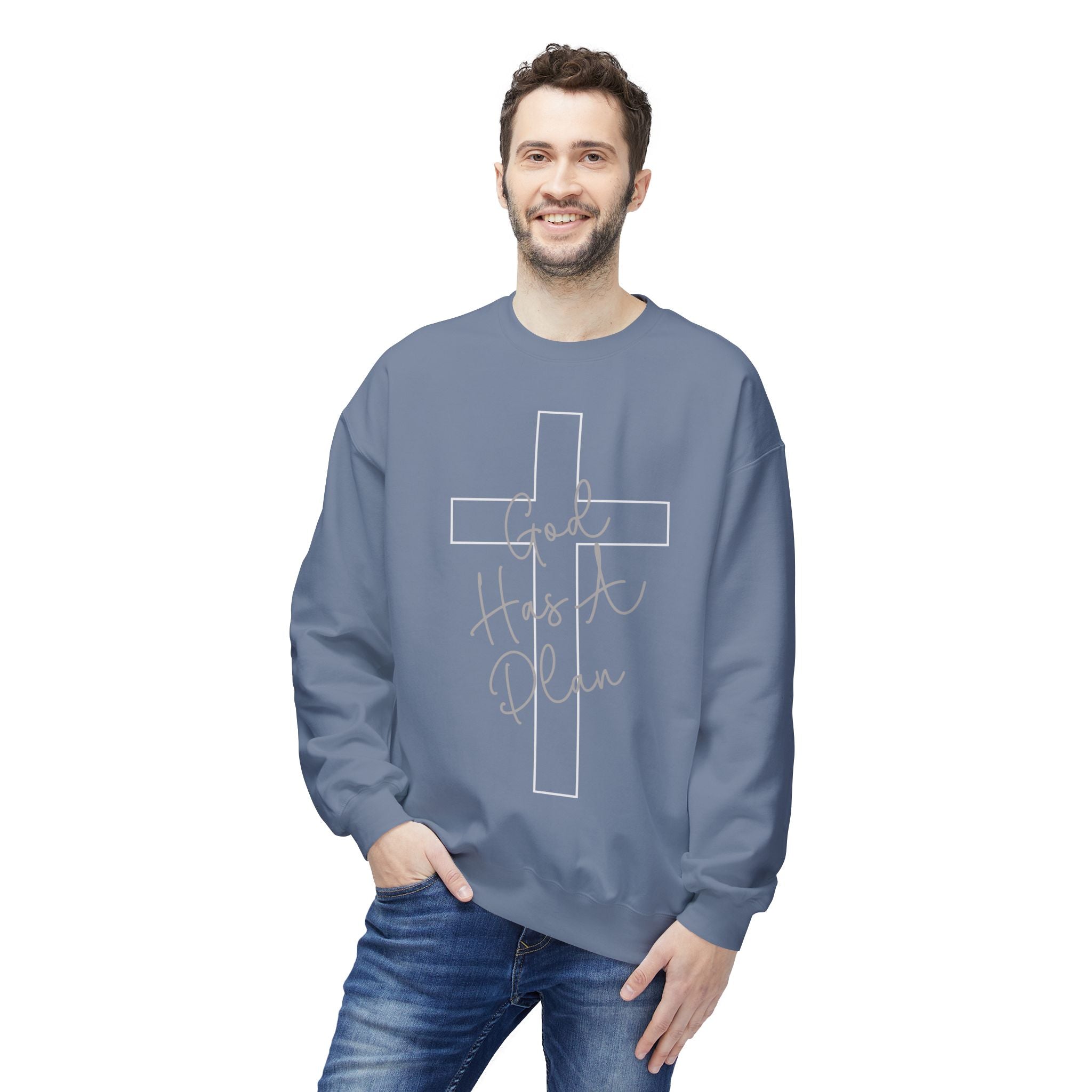 God Has a Plan Crewneck Sweatshirt – Jeremiah 29:11 Christian Pullover