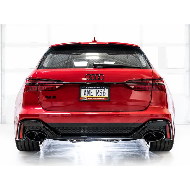 AWE Tuning 2021-2025 Audi C8 RS6/RS7 SwitchPath Cat-back Exhaust - Diamond Black Tips