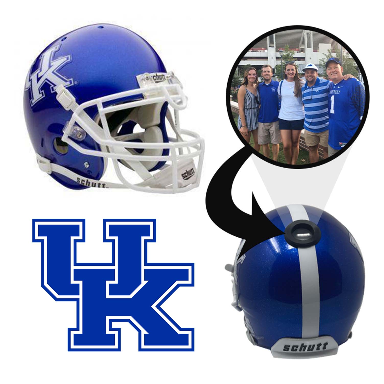Kentucky Wildcats College Football Collectible Mini Helmet - Picture Inside