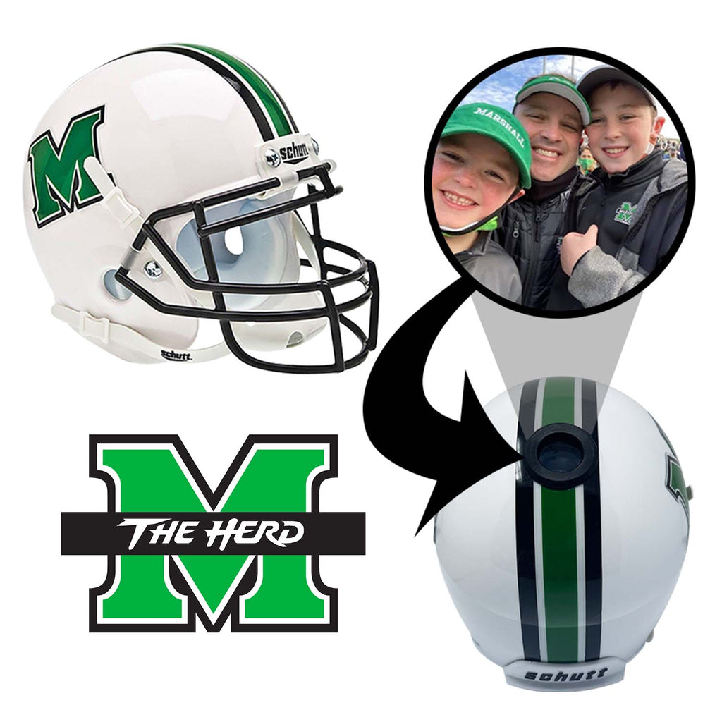 Marshall Thundering Herd College Football Collectible Mini Helmet - Picture Inside - FANZ Collectibles
