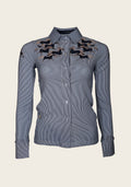 Running Horses Navy Ladies’   Sun Shirt