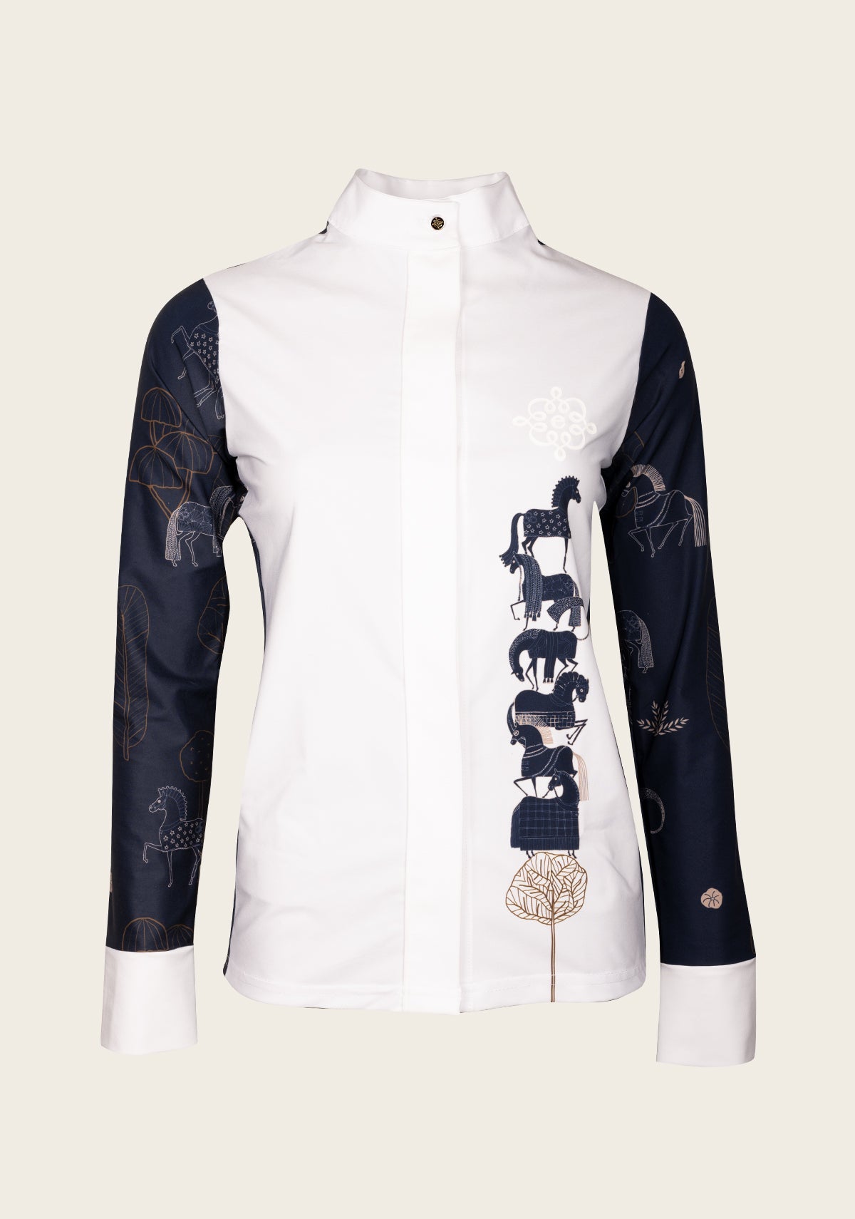 Navy Magic Blue Quarter Zip Show Shirt