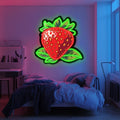 UV Printed Strawberry Neon Wall Art- LV0008