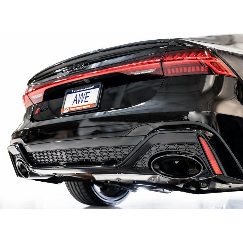 AWE Tuning 2021-2025 Audi C8 RS6/RS7 SwitchPath Cat-back Exhaust - Diamond Black Tips