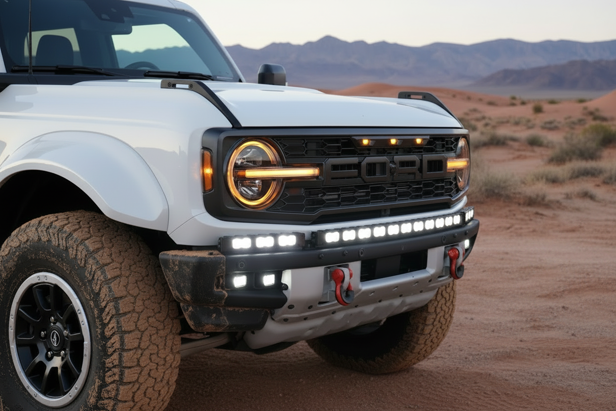 2022+ Ford Bronco Raptor Light Bar Extensions
