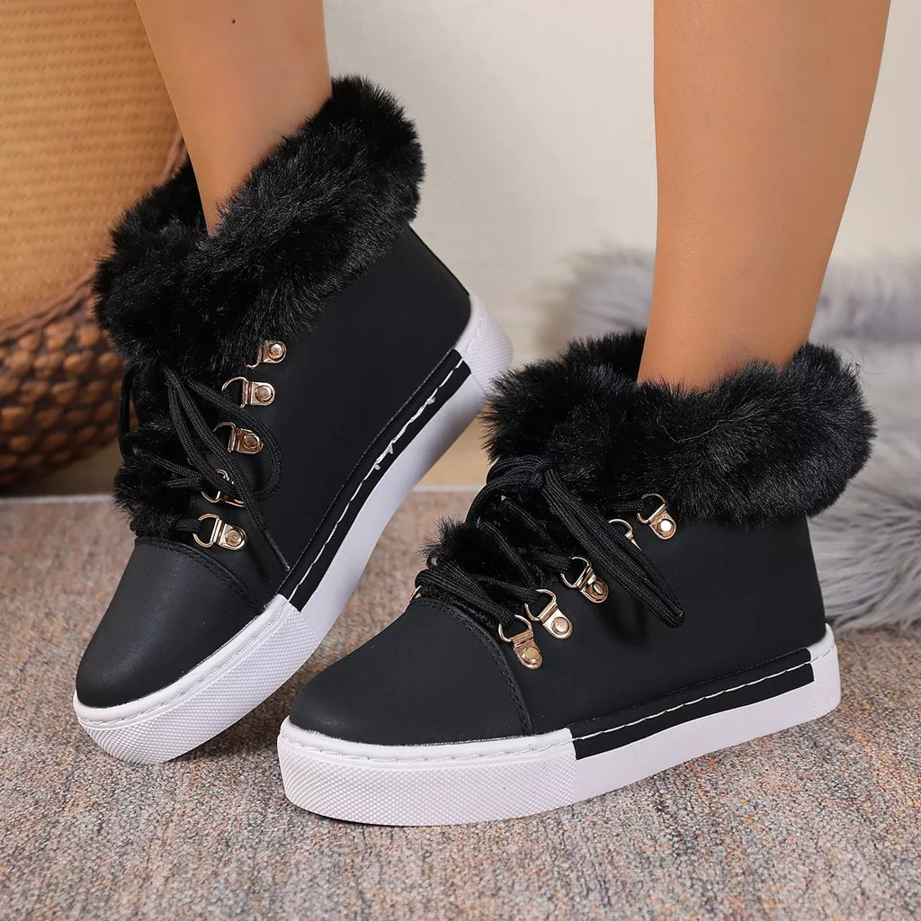 Round Toe Platform Boots