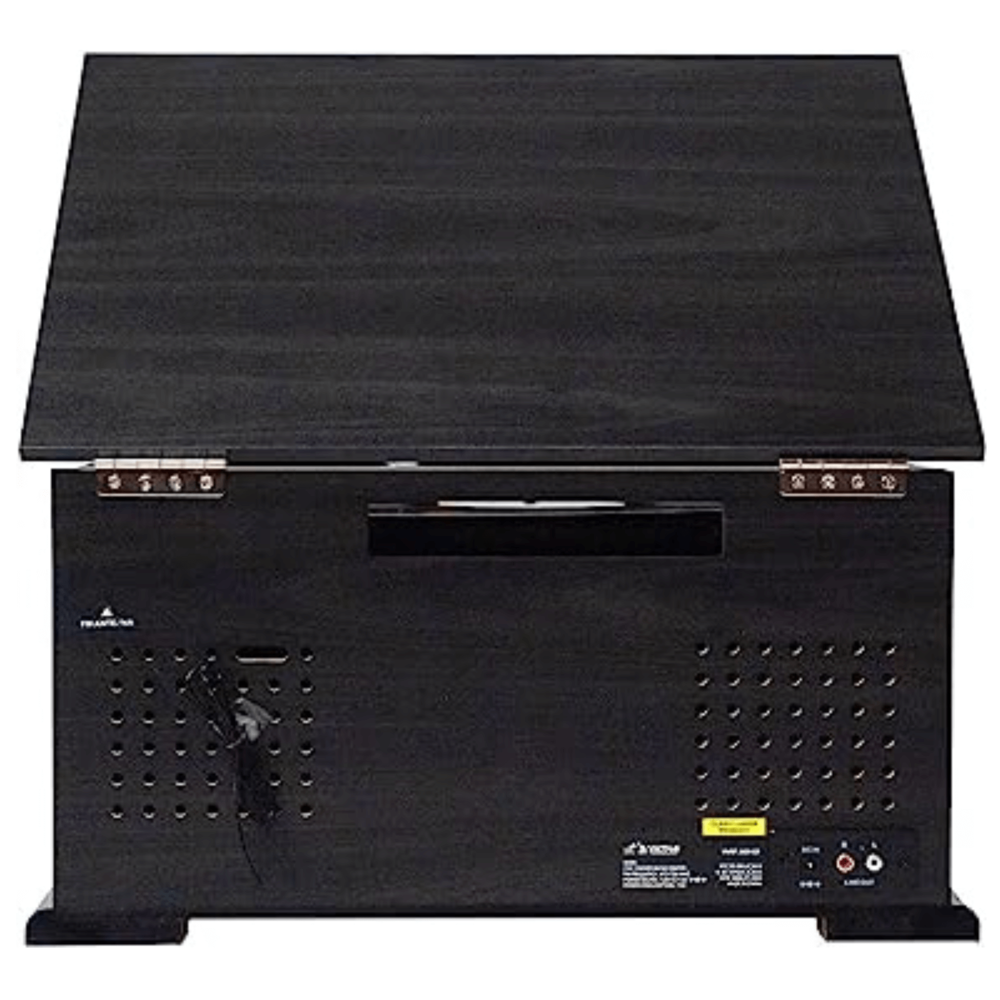 Victor State 7-in-1 Wood Music Center Graphite - Refurbished