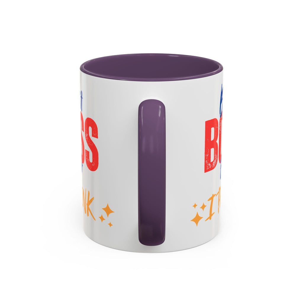 Best Boss Ever Accent Coffee Mug - Perfect Gift for Boss's Day, Office Decor, Motivational Drinkware, Fun Coffee Cup