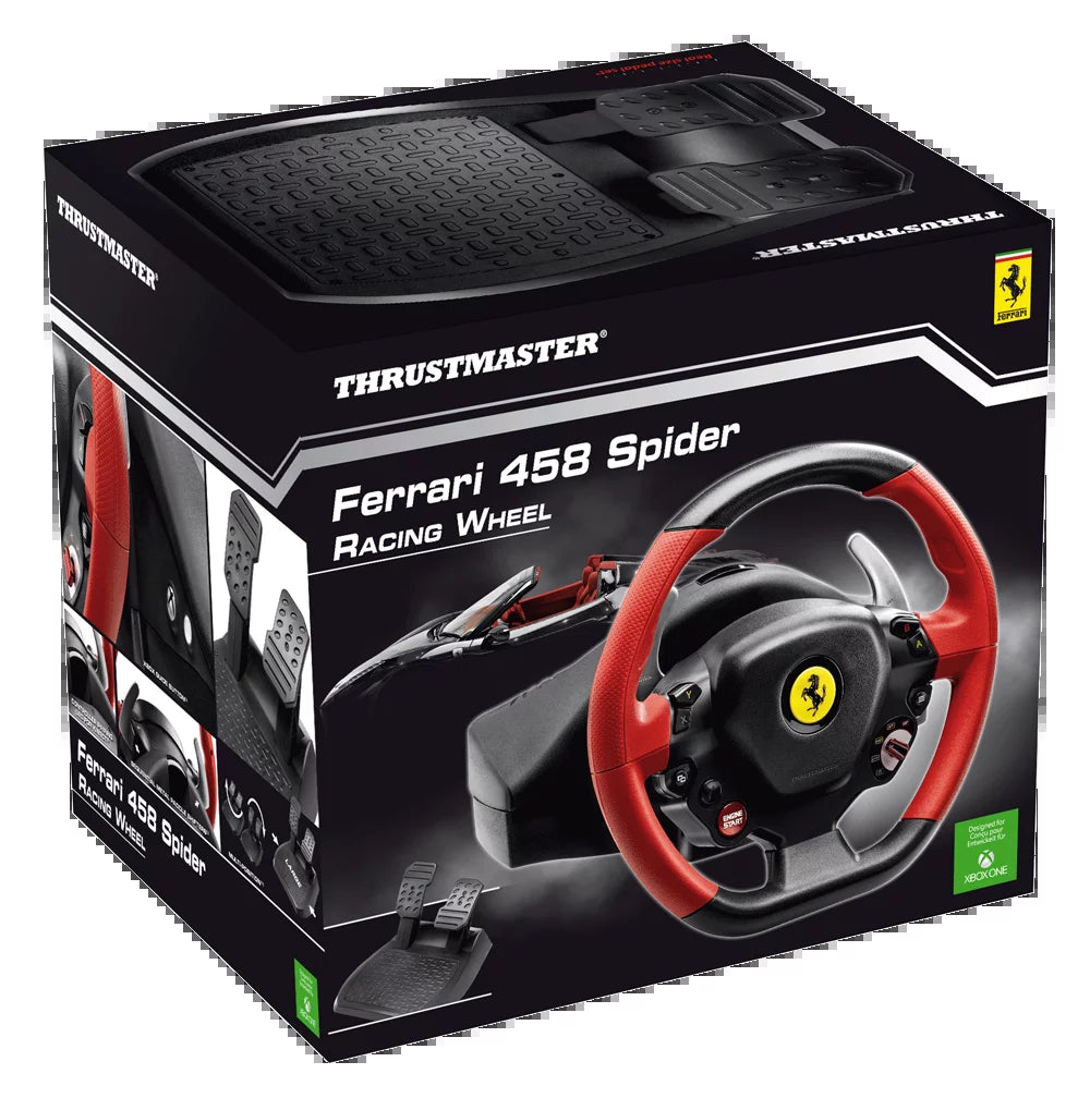 Ferrari 458 Spider Racing Wheel for Xbox One, Black, Red, Multicolor 1 Count