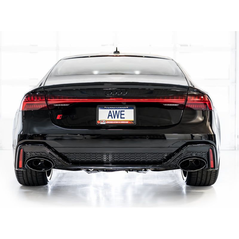 AWE Tuning 2021-2025 Audi C8 RS6/RS7 SwitchPath Cat-back Exhaust - Diamond Black Tips