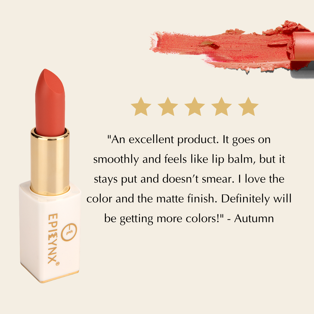 Gluten-Free Matte Lipstick – Nut-Free, Vegan, Hydrating & Long-Wear