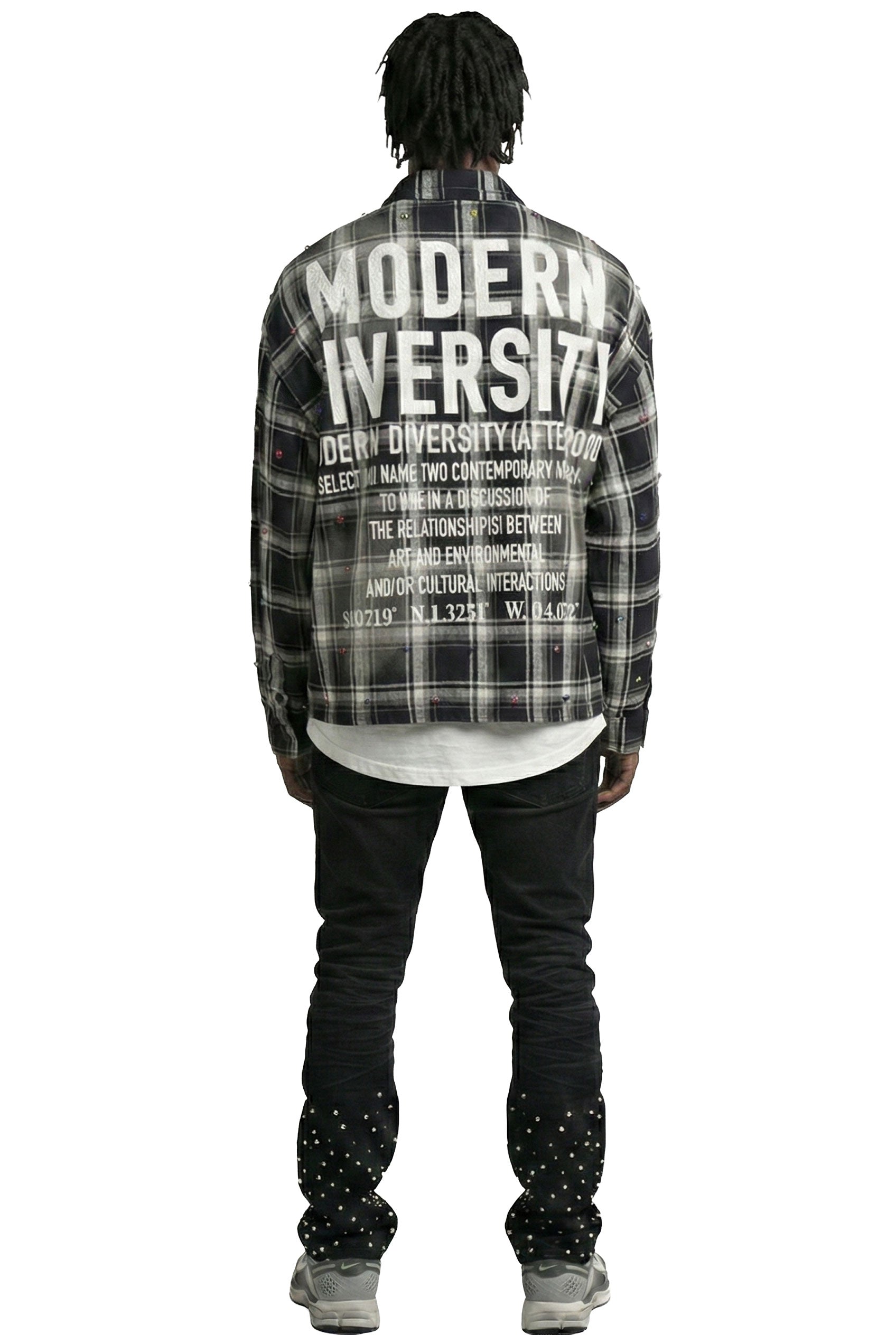 UMBRO Long Sleeve Washed Flannel Crop Top Button Down Shirt