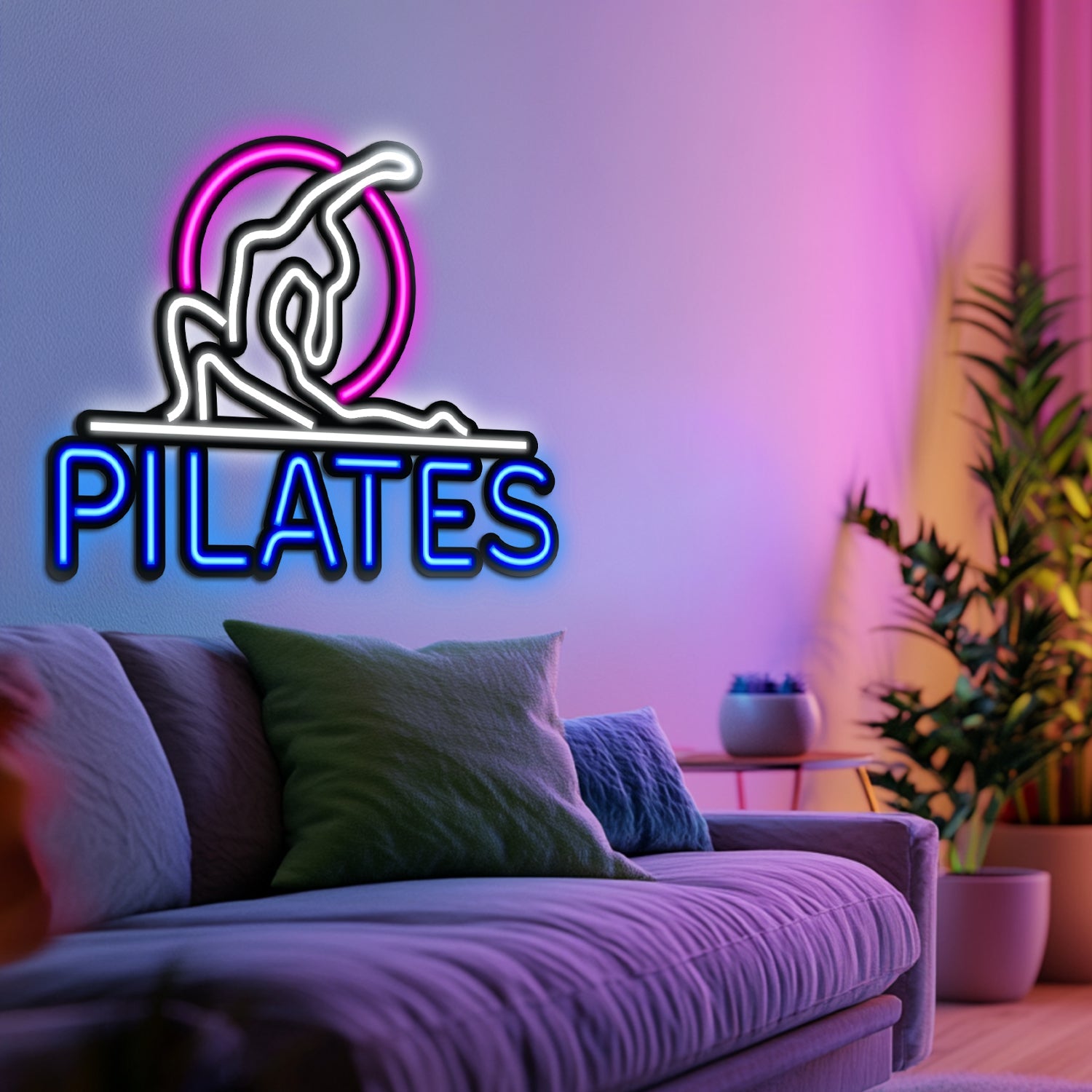 Pilates Metal Neon Wall Art- LN0078
