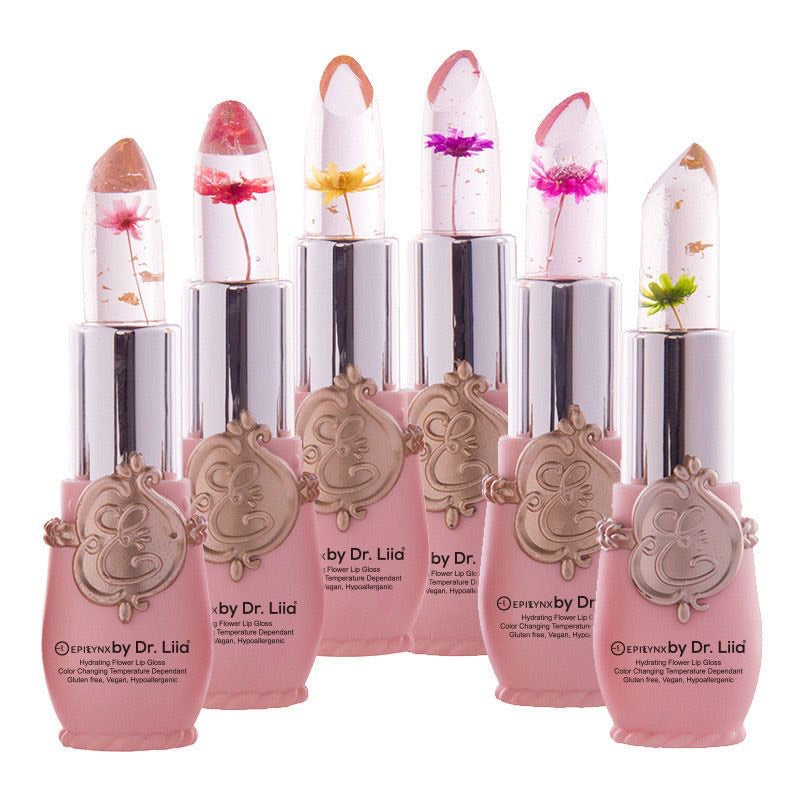 Gluten-Free Color-Changing Flower Lip Gloss – Nut-Free, Vegan & Hydrating