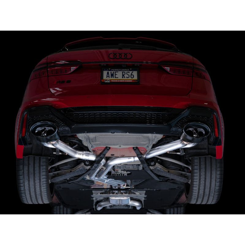 AWE Tuning 2021-2025 Audi C8 RS6/RS7 SwitchPath Cat-back Exhaust - Diamond Black Tips