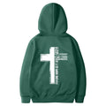 Christian Hoodies for Men Cross Graphic Drawstring Long Sleeve Pullovers Comfortable Casual Hoodies with Pockets Oversized Crewneck Sweatshirt MenGreenXXXL