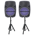 Naxa Dual 15" Bluetooth TWS Party Speakers - Refurbished