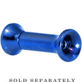 10G Royal Blue Anodized Titanium Screw Fit Tunnel