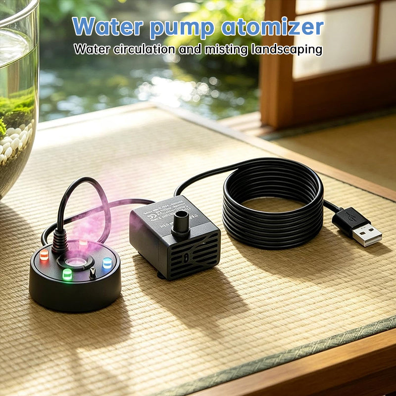 USB 5V Ultrasonic Mist Maker Fogger Pump for Pond, Fountain, Fish Tank & Rockery Landscape Humidifier