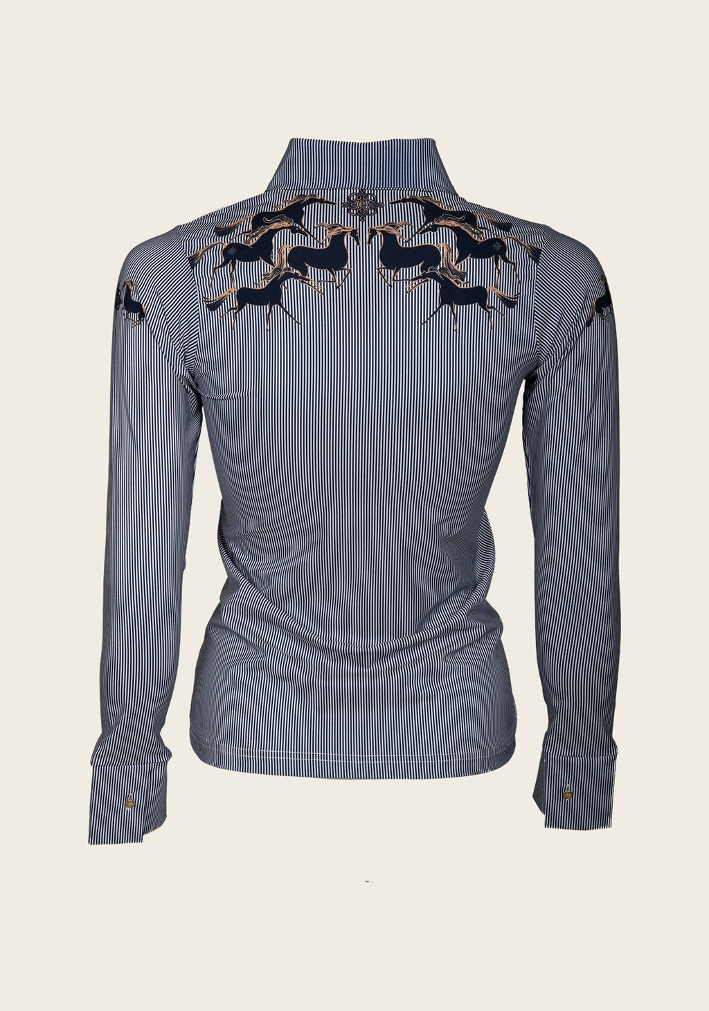 Running Horses Navy Ladies’   Sun Shirt
