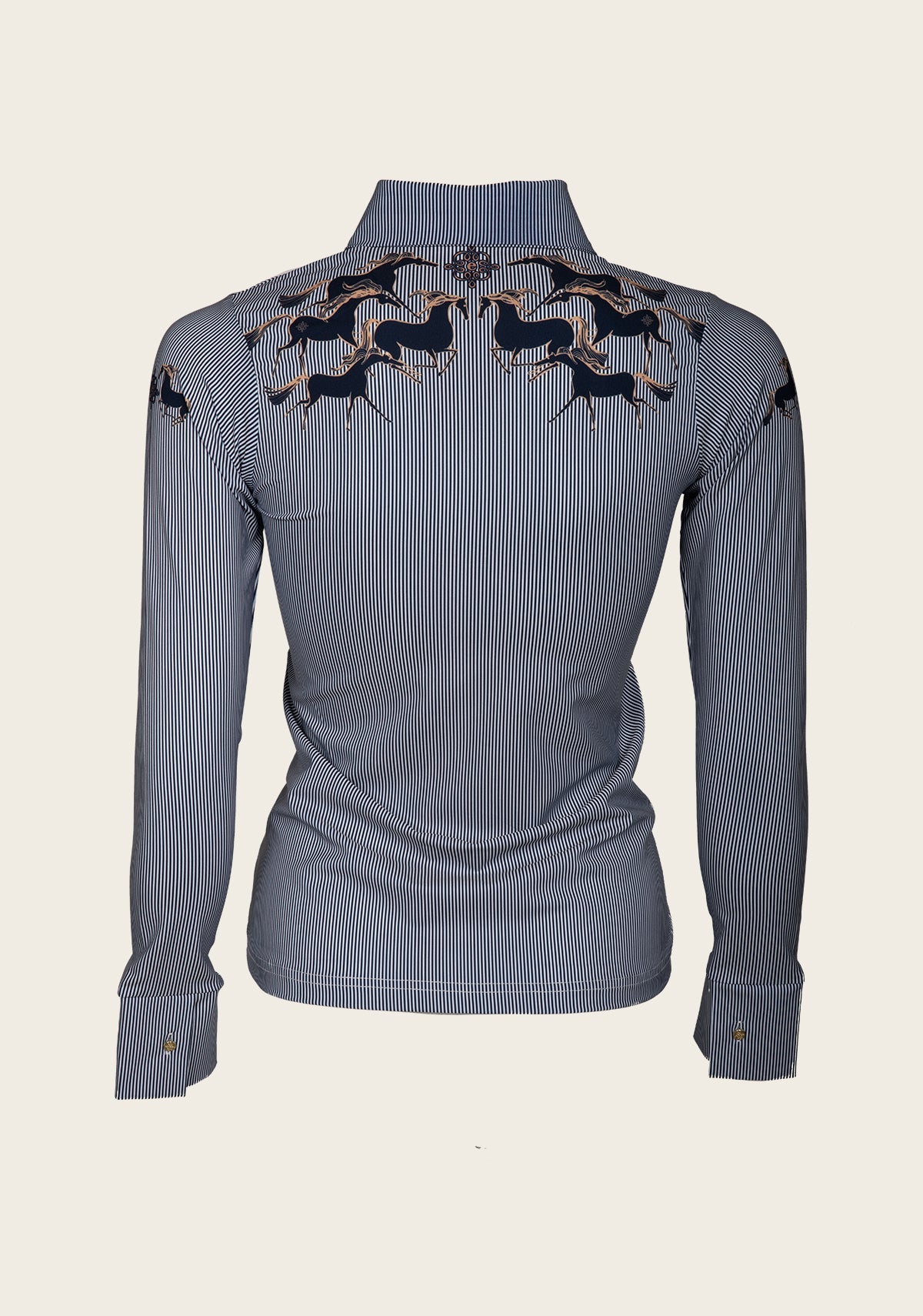 Running Horses Navy Ladies’   Sun Shirt