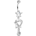 Crystalline Gem Heart of a Star Drop Belly Ring