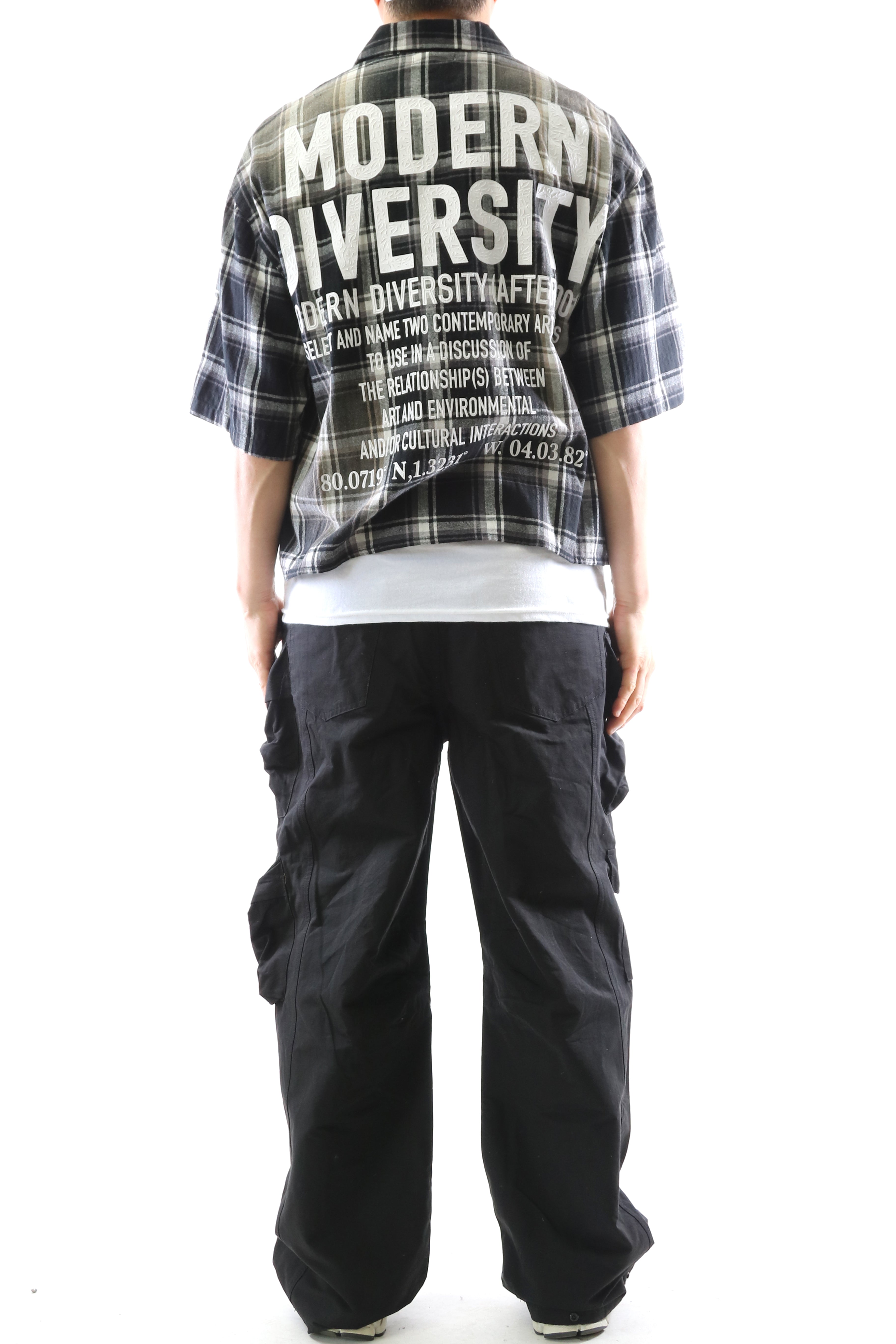 UMBRO Washed Flannel Crop Top Button Down Shirt