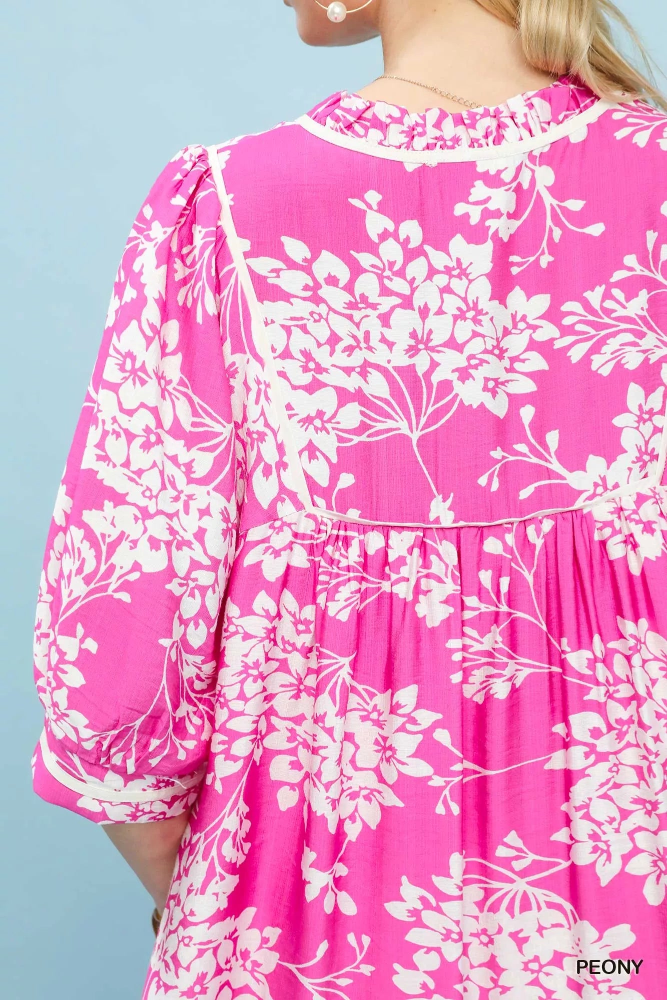 Umgee Floral Babydoll Dress with Pockets