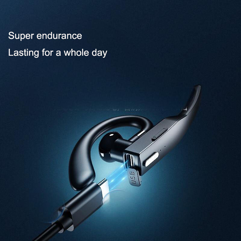Ear hanging Bluetooth earphones, single ear wireless car call noise cancelling earphones, ear hanging type