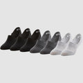 Womens Peds 12 Pairs Midcut Lightweight Gel Heel Grip Grey/Charcoal/Black