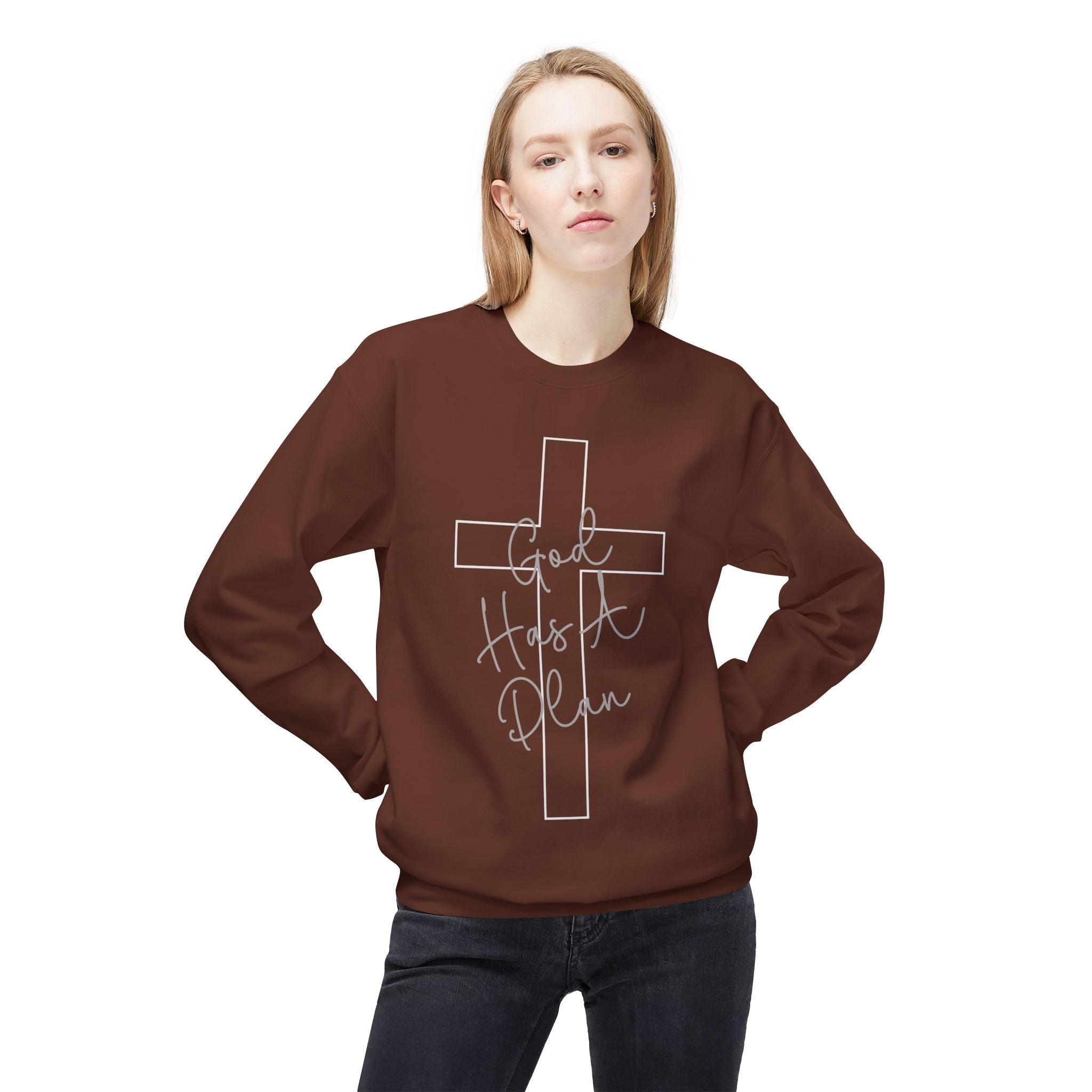 God Has a Plan Crewneck Sweatshirt – Jeremiah 29:11 Christian Pullover