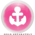 Clear Pink Acrylic Set Sail Nautical Anchor Saddle Plug Available in Sizes 6mm to 20mm
