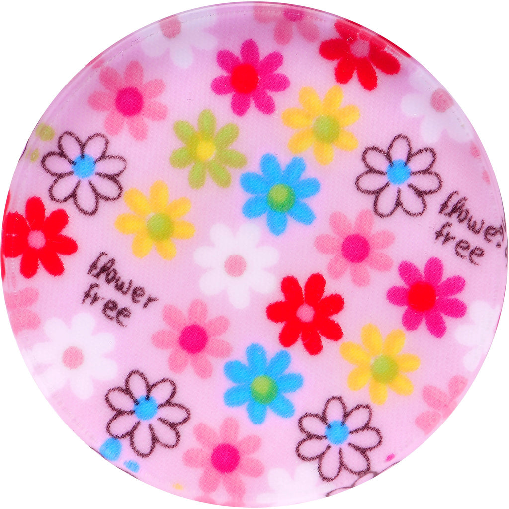 48mm Acrylic Pink Multicolored Flower Power Saddle Plug