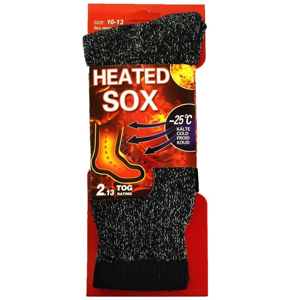 Mens thermal socks Heated winter friendly Warm  Boot Sox thick Duty Size 10-13