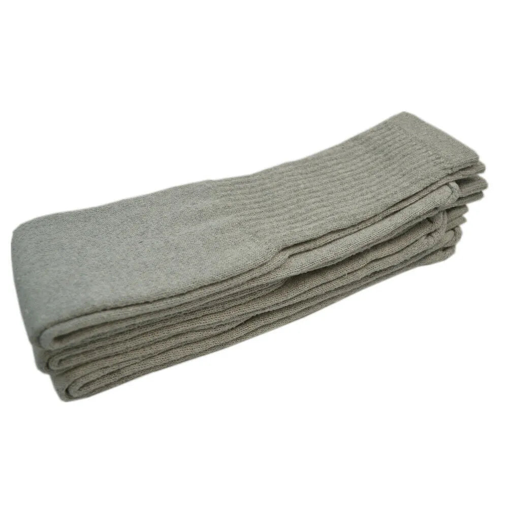 Men Athletic Socks Cotton Sports Solid Tube Socks sox Sizes 9-15