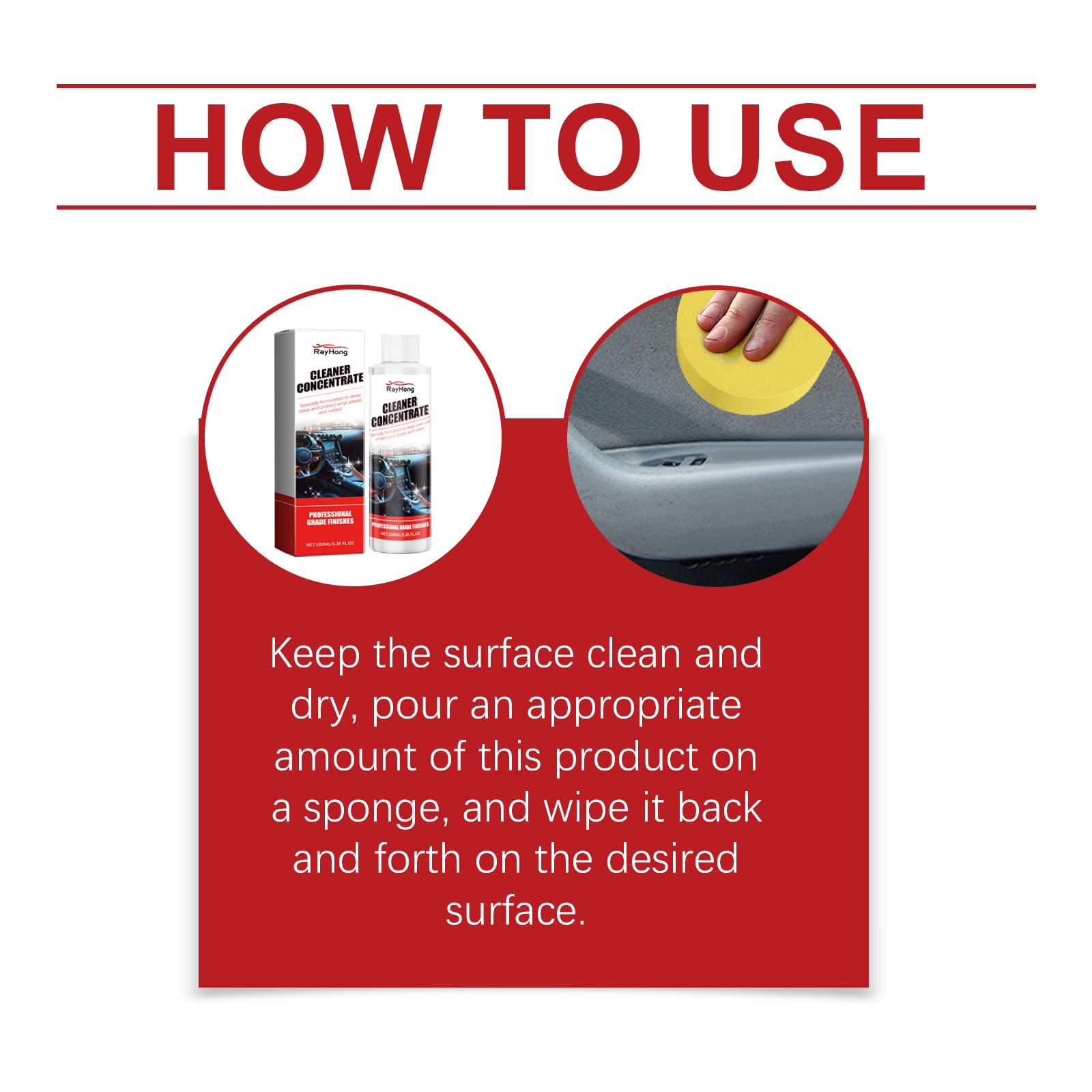 Rayhong Automotive Interior Plastic Retreader, Interior Cleaning Anti-Scratch Smooth As New Maintenance Agent
