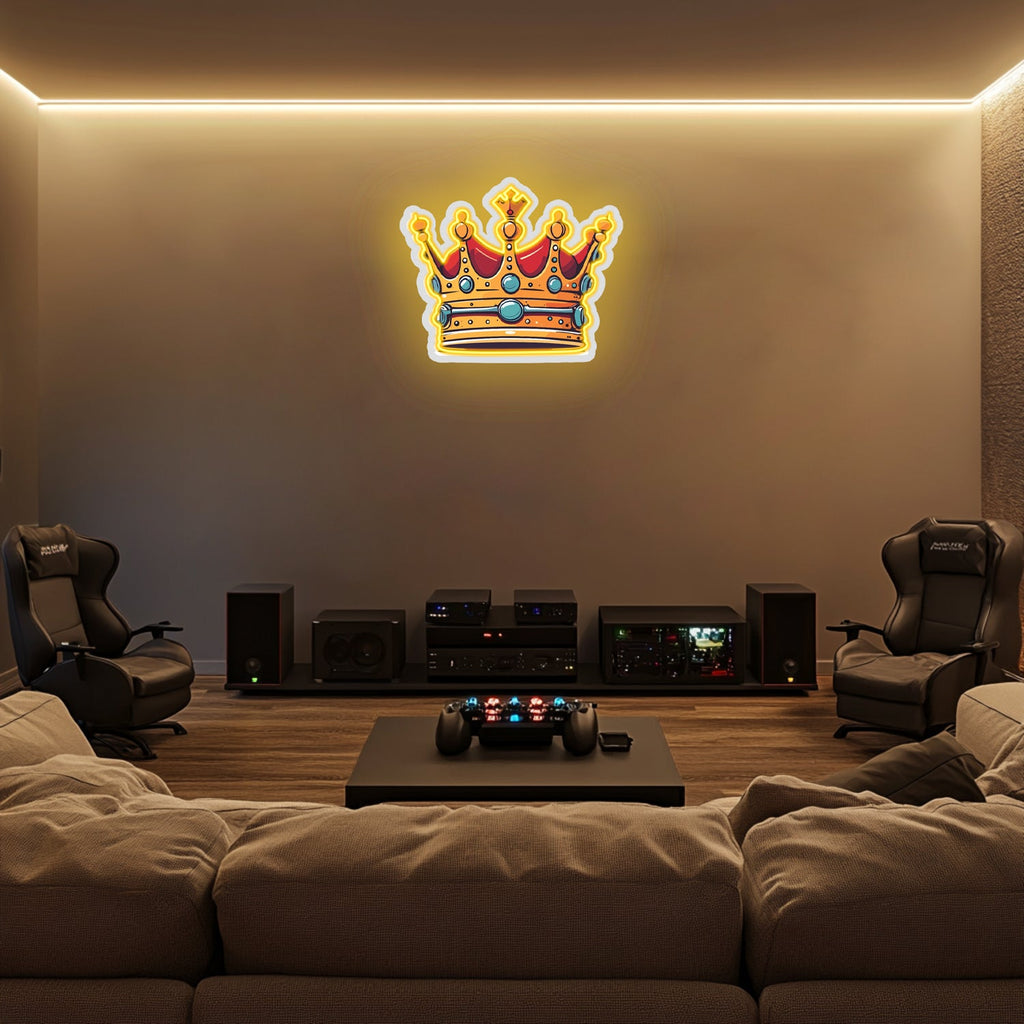 UV Printed King Crown Neon Wall Art- LV0028