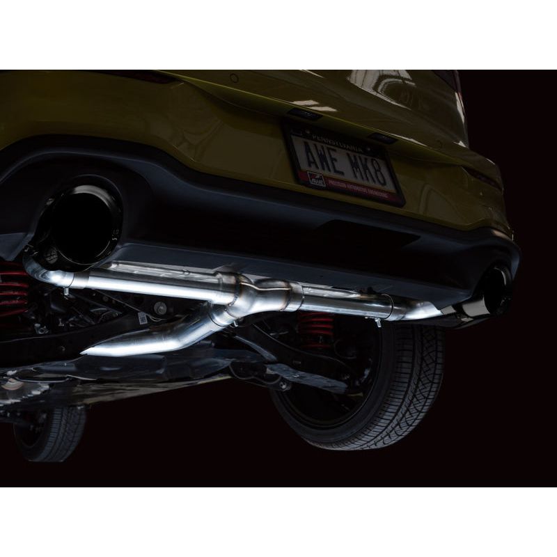 AWE 2022+ VW GTI MK8  Track Edition Exhaust - Diamond Black Tips