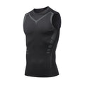 Quick-dry Men's Sports Fitted Short Sleeve Highly Elastic Breathable Moisture-wicking Fitness Training Vest