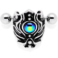 16G 1/2 Iridescent Blue Gem Tribal Cuff Cartilage Earring
