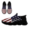 Personalized America Flag Sneaker, Custom Patriotic Shoes, Flyknit Slip on shoes,Running and Walking shoes,PC-FN-006-23020088