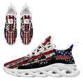 Personalized America Flag Sneakers, Custom MAGA Patriotic Shoes, Comfortable Running Shoes
