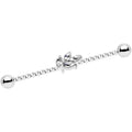 14G Clear Gem Leaf Industrial Barbell 38mm