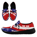 Personalized  America Flag Sneakers, Custom Patriotic Loafer Shoes,  Canvas Slip On Shoes,FN018-24020303-1b