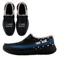 Personalized USA Flag Sneakers, Custom Stars and Stripes Loafer Shoes, Fur Lining Shoe, Pride in Comfort,FN042-24020304-2b