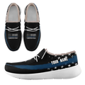 Personalized USA Flag Sneakers, Custom Stars and Stripes Loafer Shoes, Fur Lining Shoe, Pride in Comfort,FN042-24020304-2w