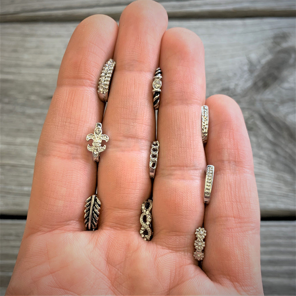 20G 5/16  Steel Dainty Dots Faux Hoop L Shaped Nose Ring