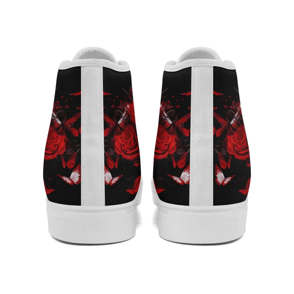 Personalized Gothic Fashion Sneakers, Custom Skull High Top Shoes, Stylish Unisex Shoes